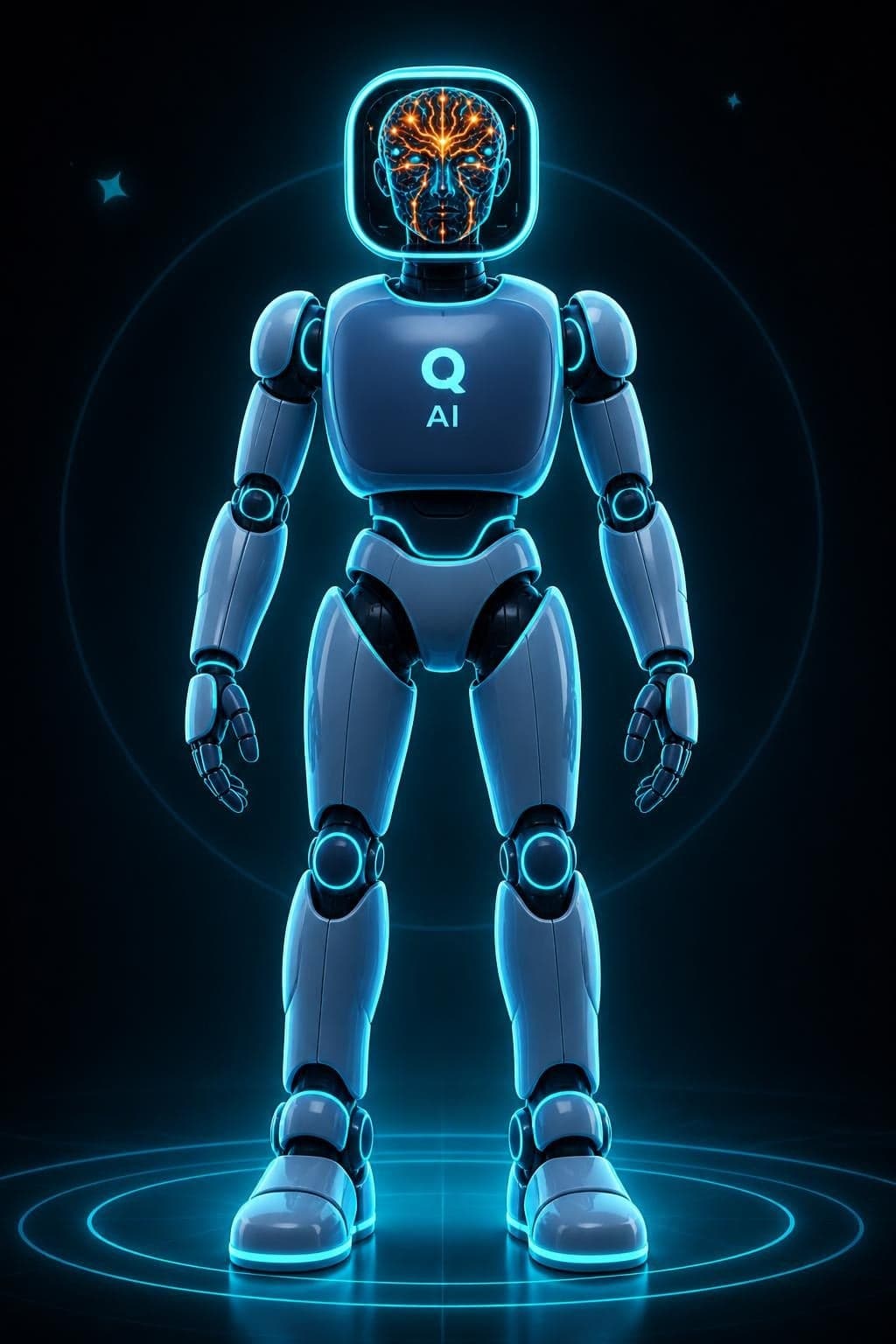 Quantum AI full-body robot